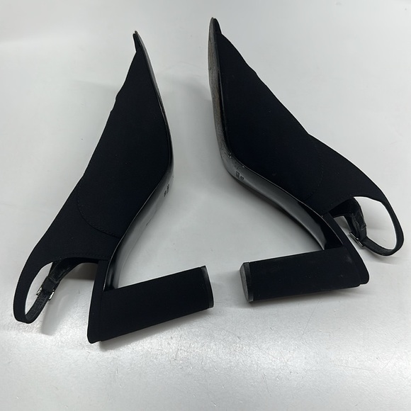 Robert Clergerie Heels High Heel Shoes Square Open Toe Ankle Strap Black Size 8 - Picture 9 of 11